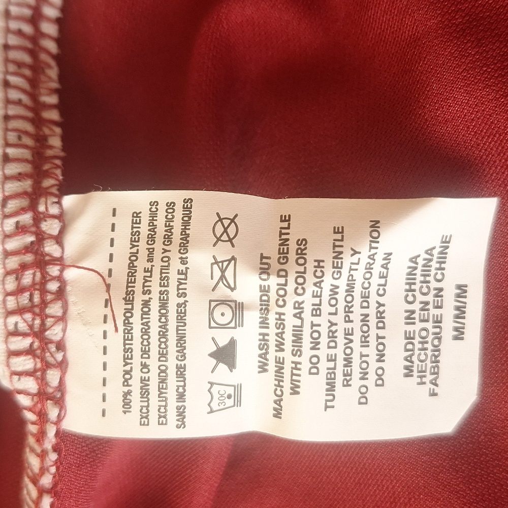 Red and Yellow Athletic Jersey Top Size M - Picture 8 of 9